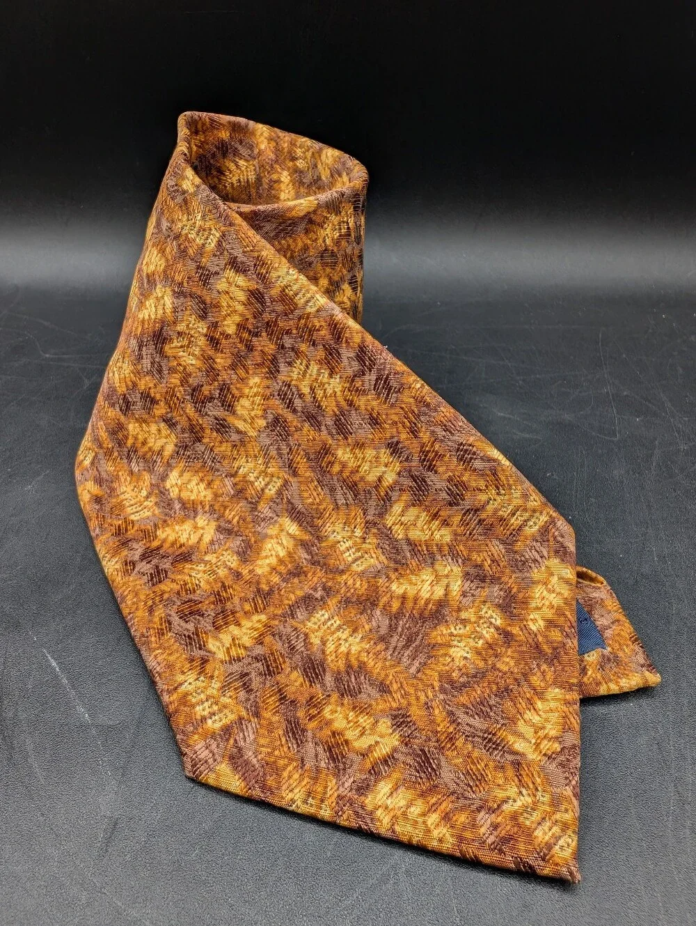 NWT Ermenegildo Zegna 100% Silk Neck Tie, Autumnal Leaves, Fall Foliage